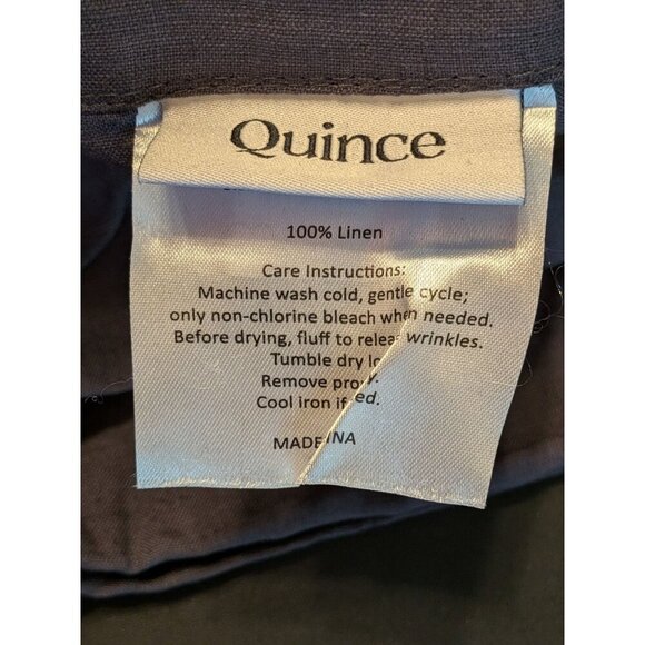Quince European 100% Linen Duvet Cover 3PC Set Charcoal King/Cal King -NEW- - Picture 4 of 7